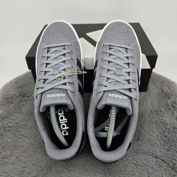 New adidas Daily 4.0 Grey Core Black Men's Shoes Size 10.5