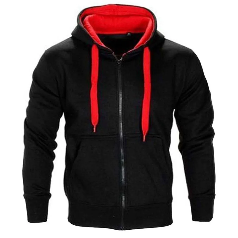 New Men's Casual Sweater Coat Sports Hooded Zipper Shirt