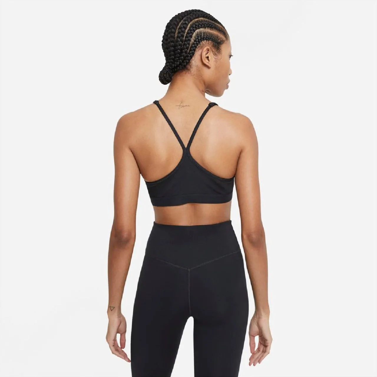 Nike Women's Dri-FIT Indy Light Support Padded V-Neck Sports Bra (Black)