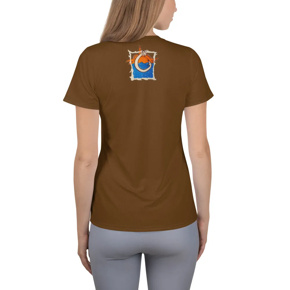 Oceania All-Over Print Women's Athletic T-shirt