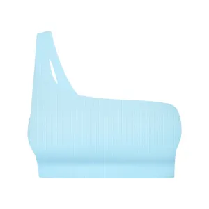 One Shoulder Ribbed Sports Bra