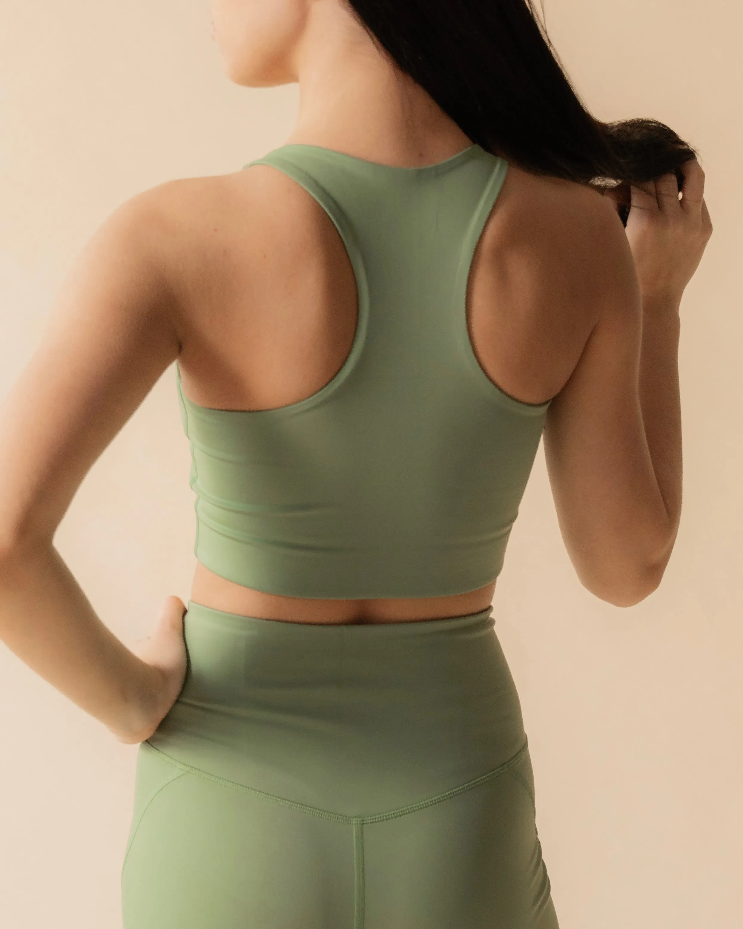Paloma Racerback Sports Bra, Mantis