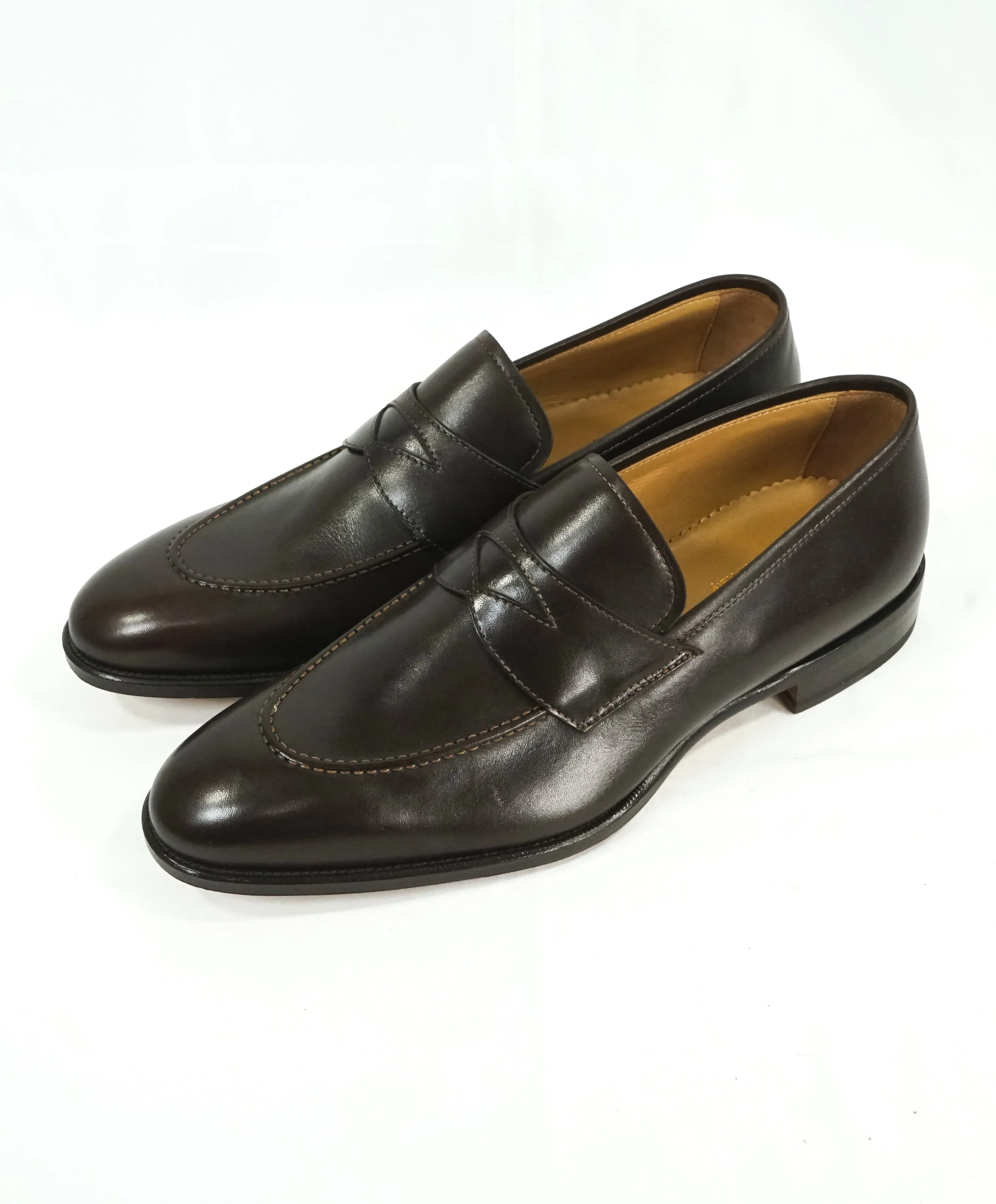 PAUL STUART - HAND MADE IN ITALY Leather Apron Toe Loafer  - 9