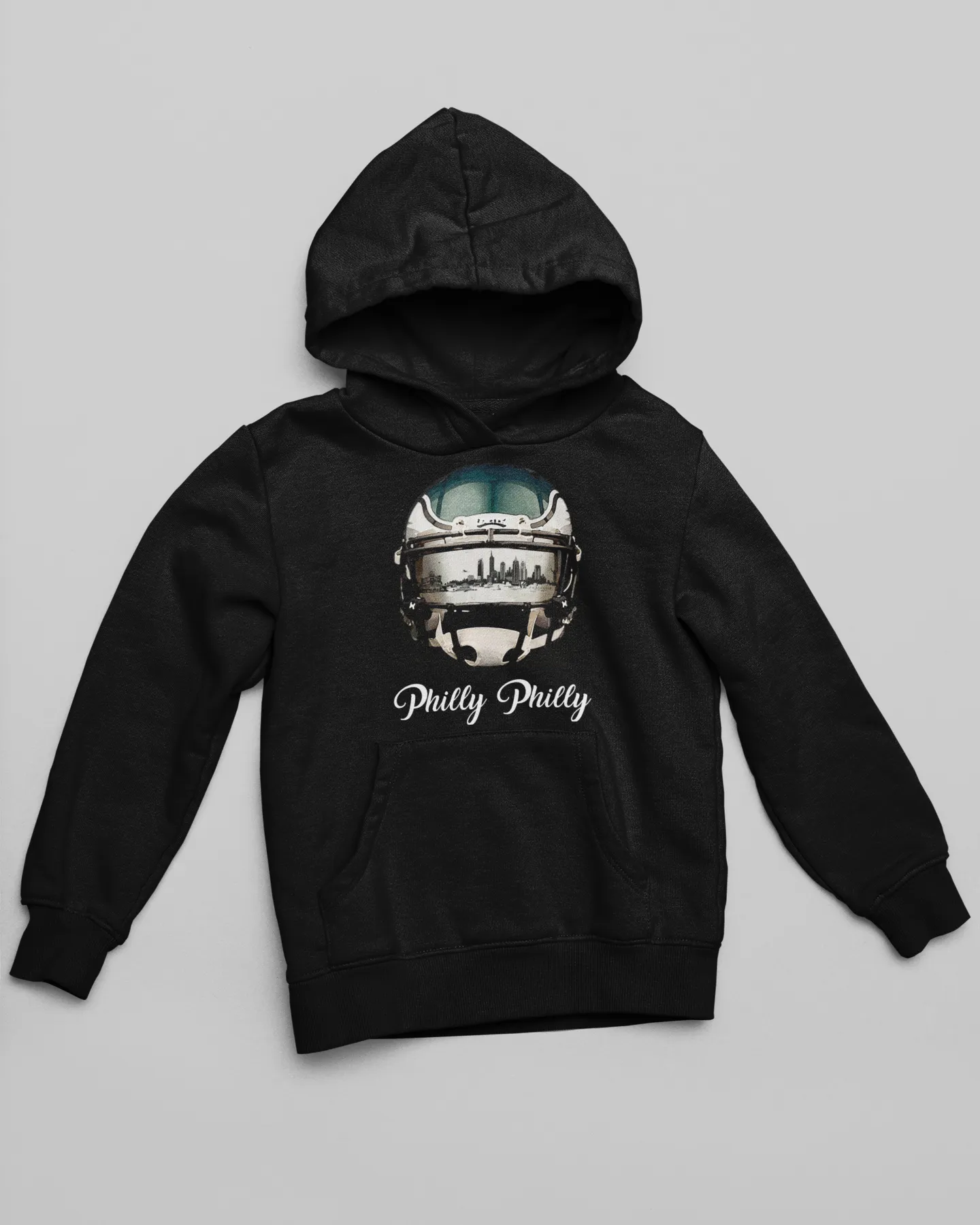 Philly Philly Philadelphia Skyline Eagles Helmet Hoodie