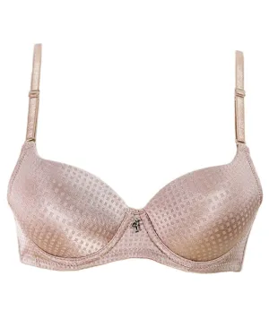 Pink Soft Padded Flourish Bra - Single Padded Underwired Bra - FL983