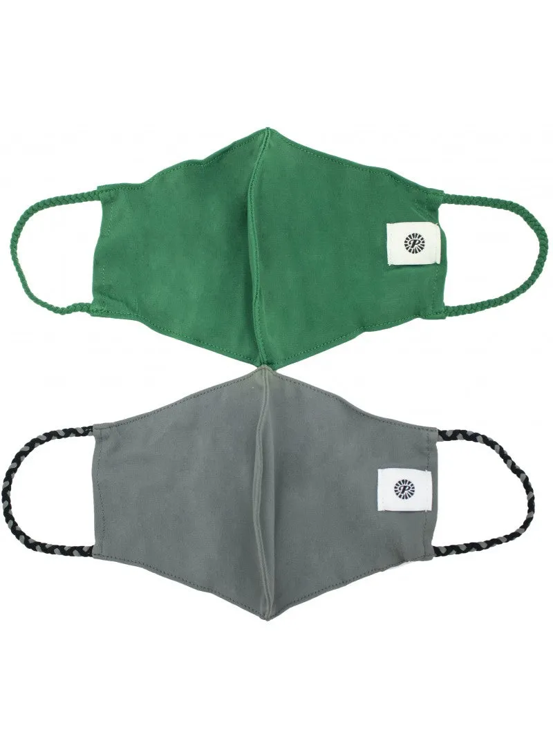 Pom Masks by Pomchies - Bottle Green / Grey