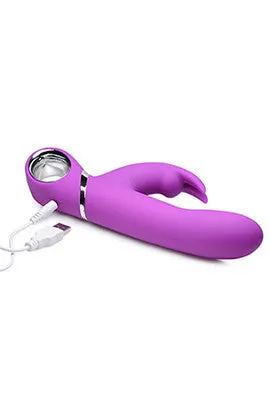 Power Bunnies Twirly Silicone Spinning Rabbit - Vibrator - Purple