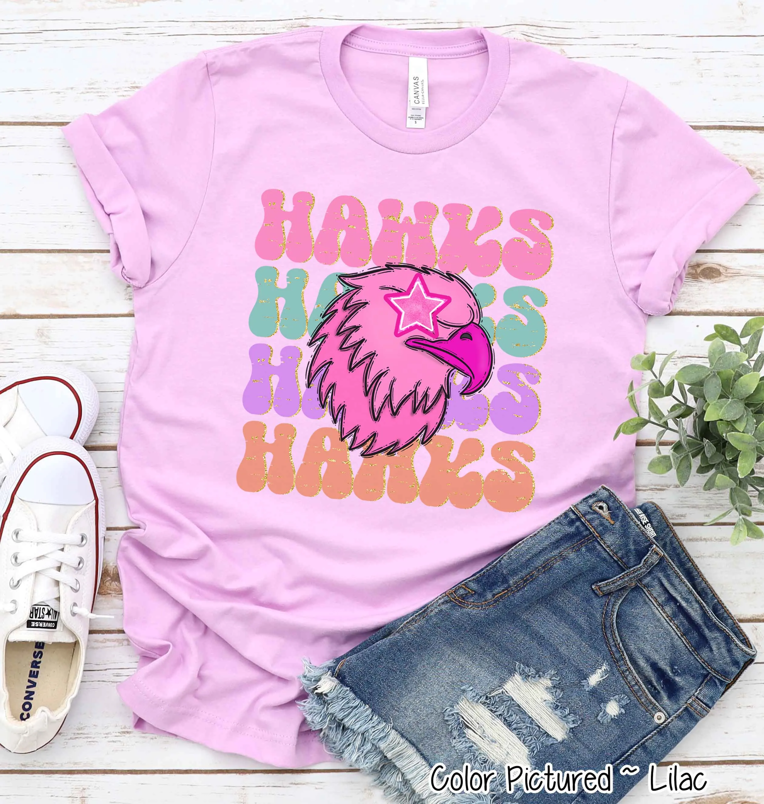 Preppy Star Eyed Mascot Game Day Tee