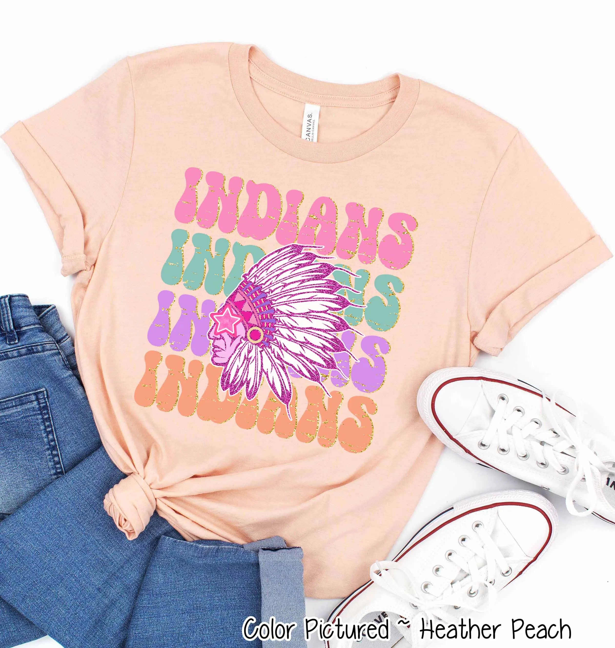 Preppy Star Eyed Mascot Game Day Tee