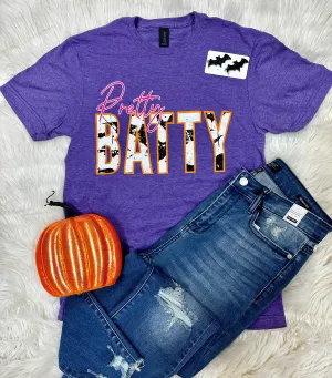 {PRETTY BATTY} Heather Purple Crew Neck Tee