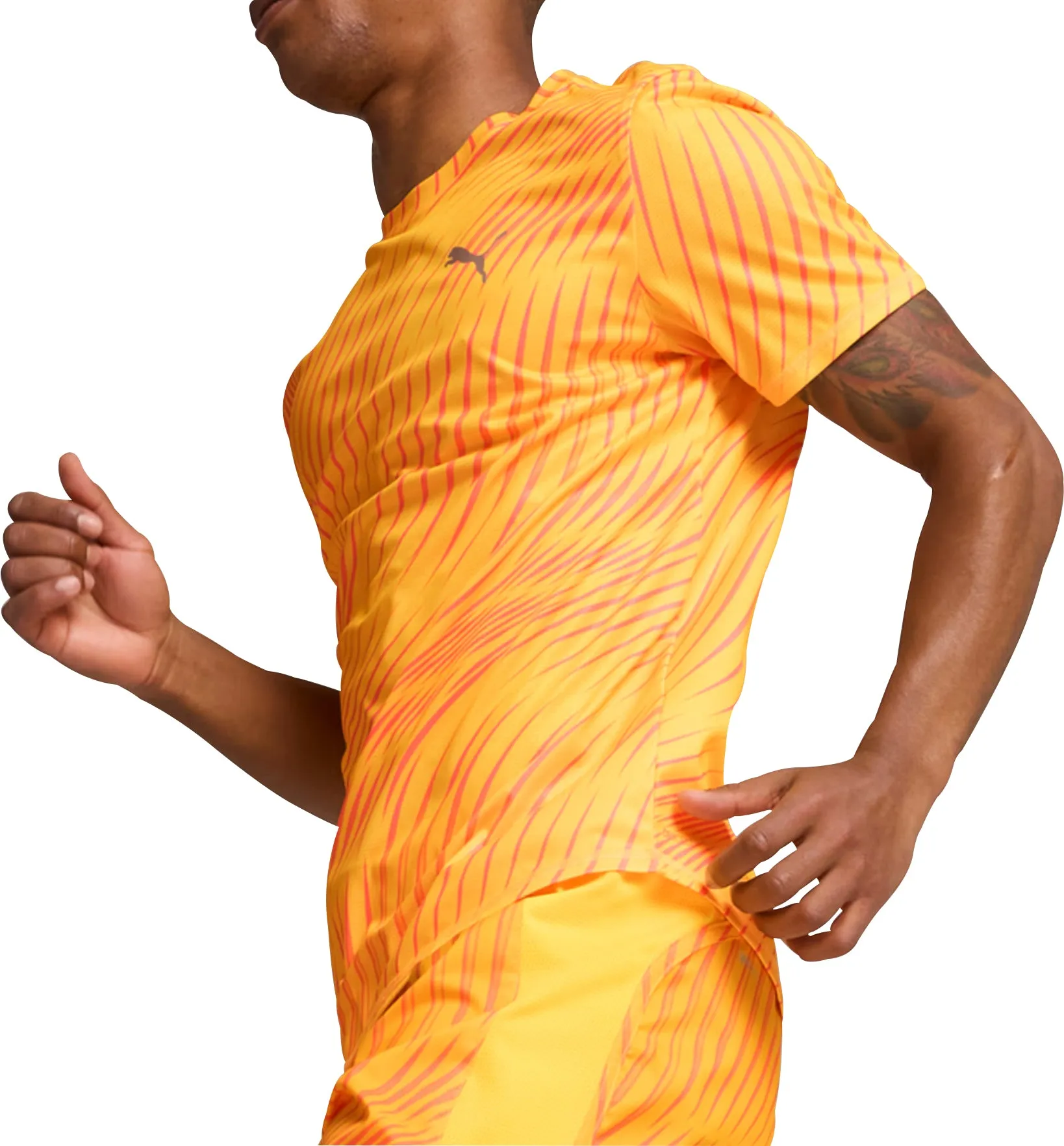 Puma Favourite Short Sleeve Mens Running Top - Orange