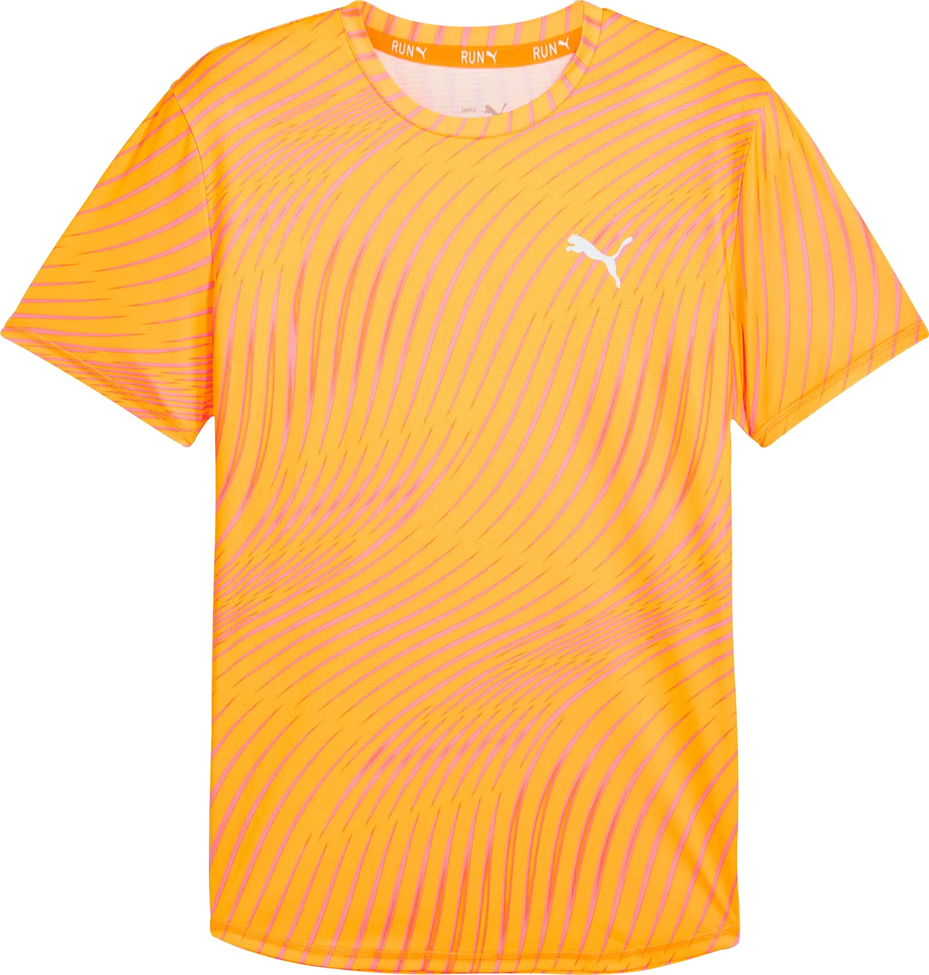 Puma Favourite Short Sleeve Mens Running Top - Orange