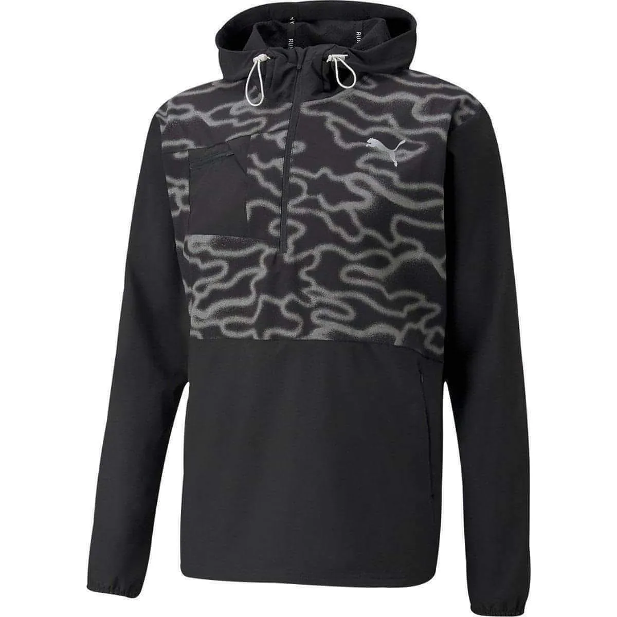 Puma Reflective Woven Mens Running Jacket - Black