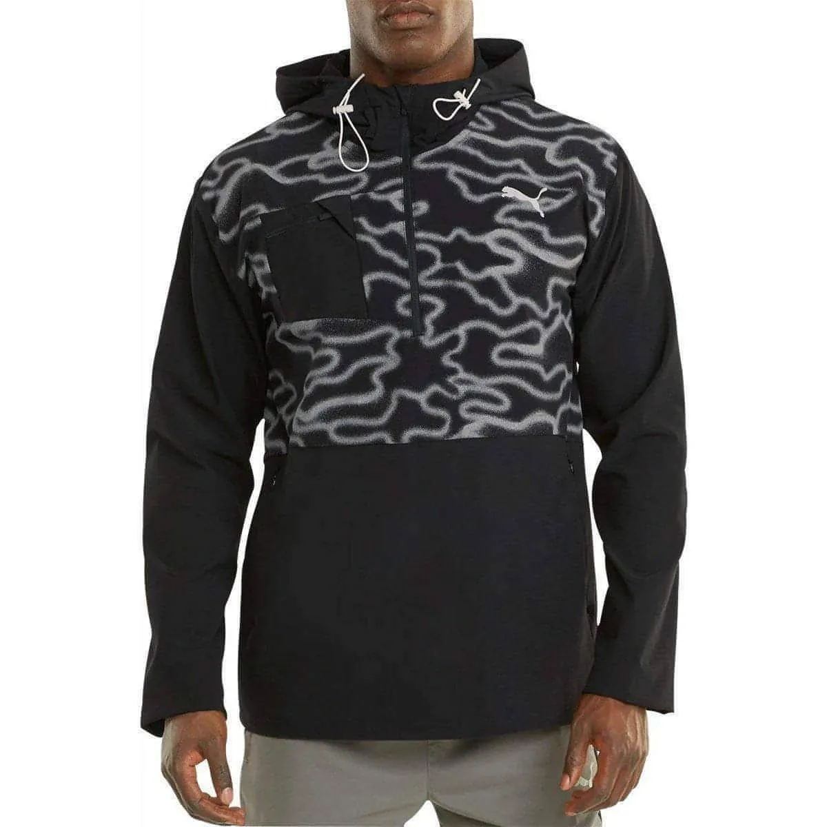 Puma Reflective Woven Mens Running Jacket - Black