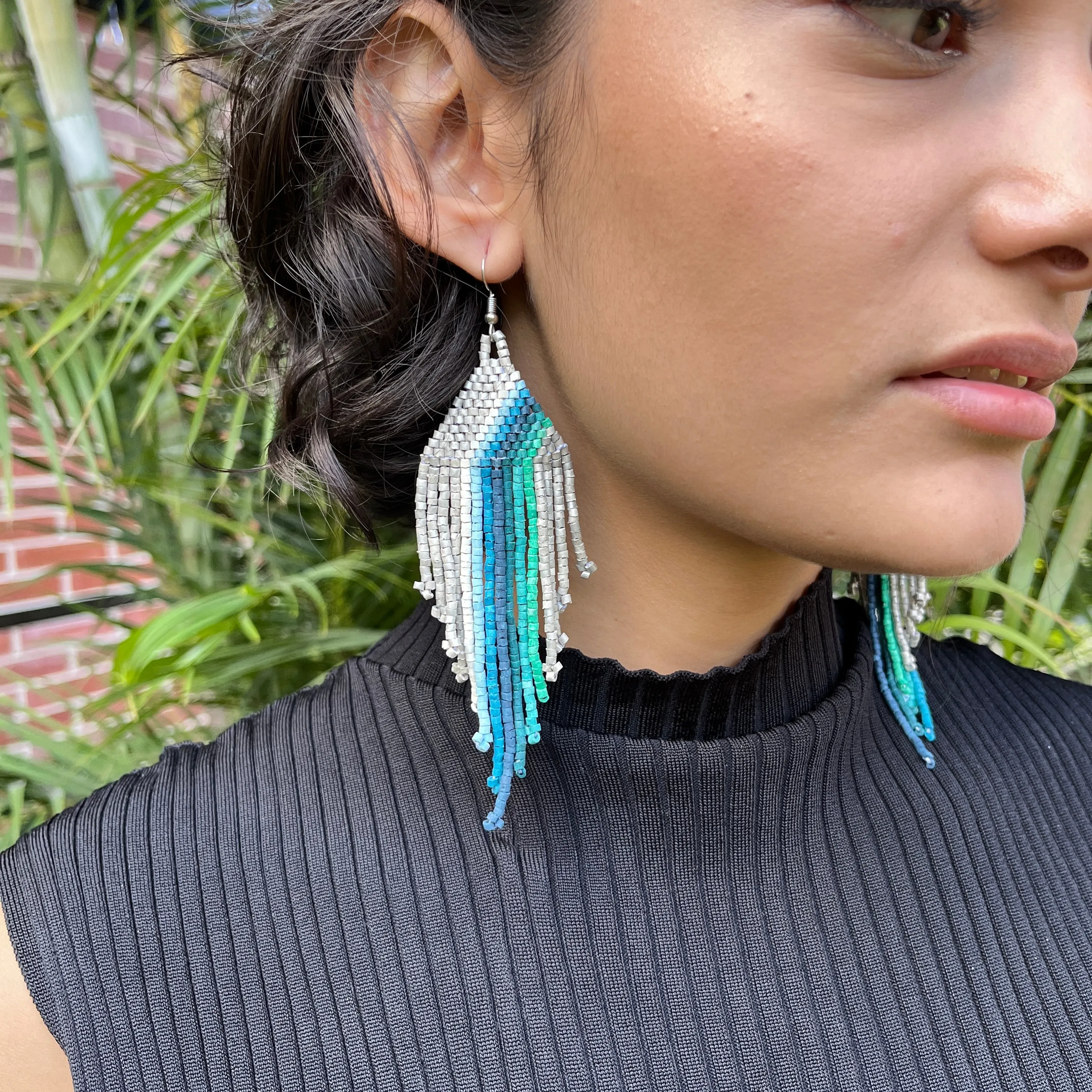 Rainbow Earrings in Symmetrical Design