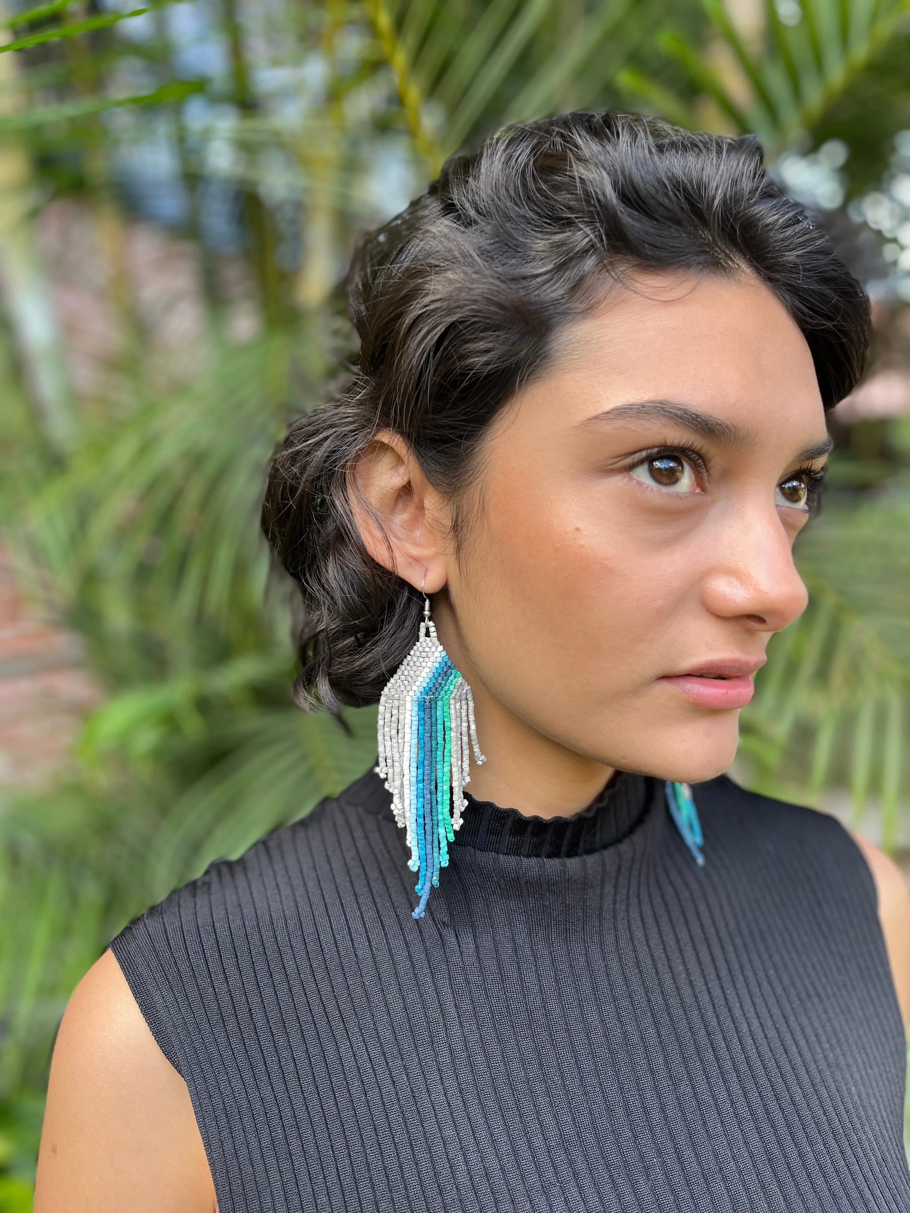 Rainbow Earrings in Symmetrical Design