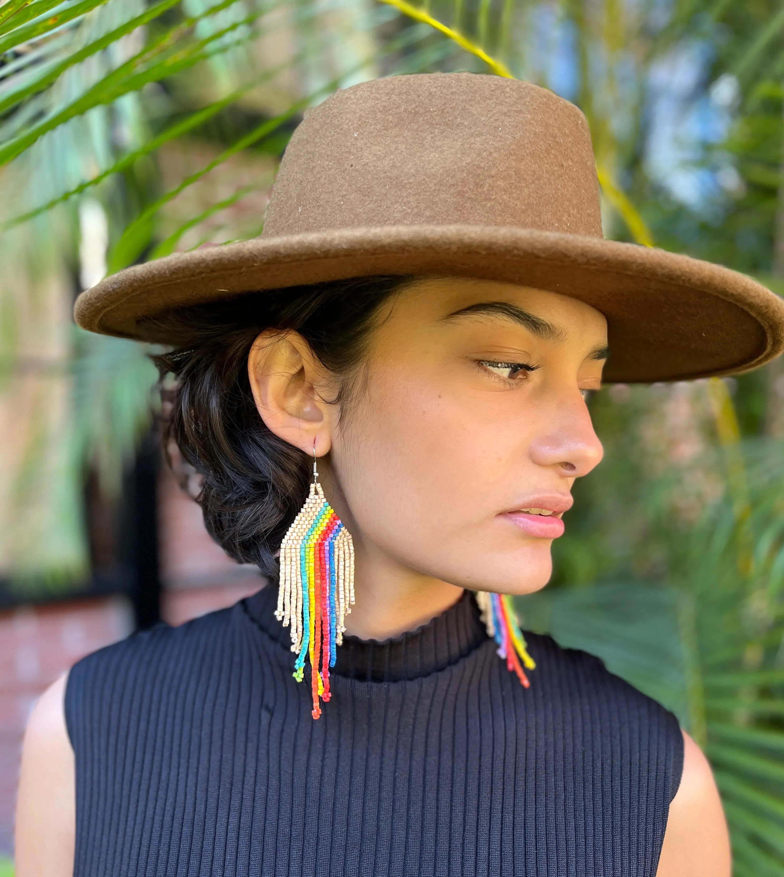 Rainbow Earrings in Symmetrical Design