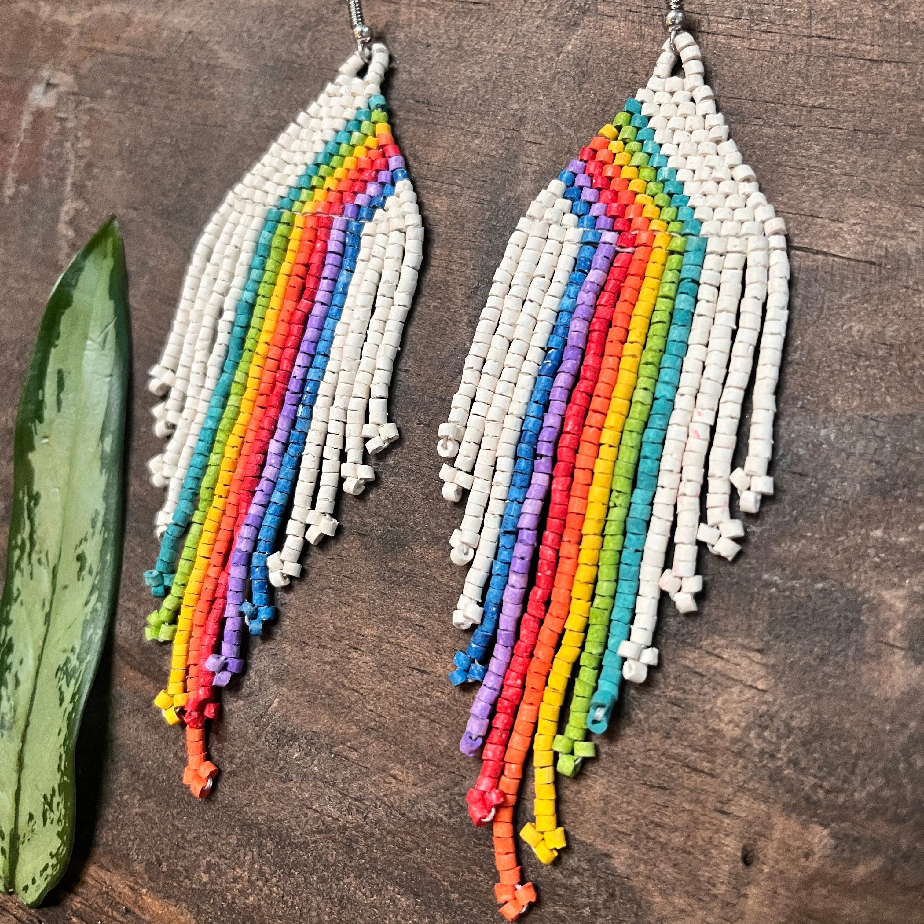 Rainbow Earrings in Symmetrical Design