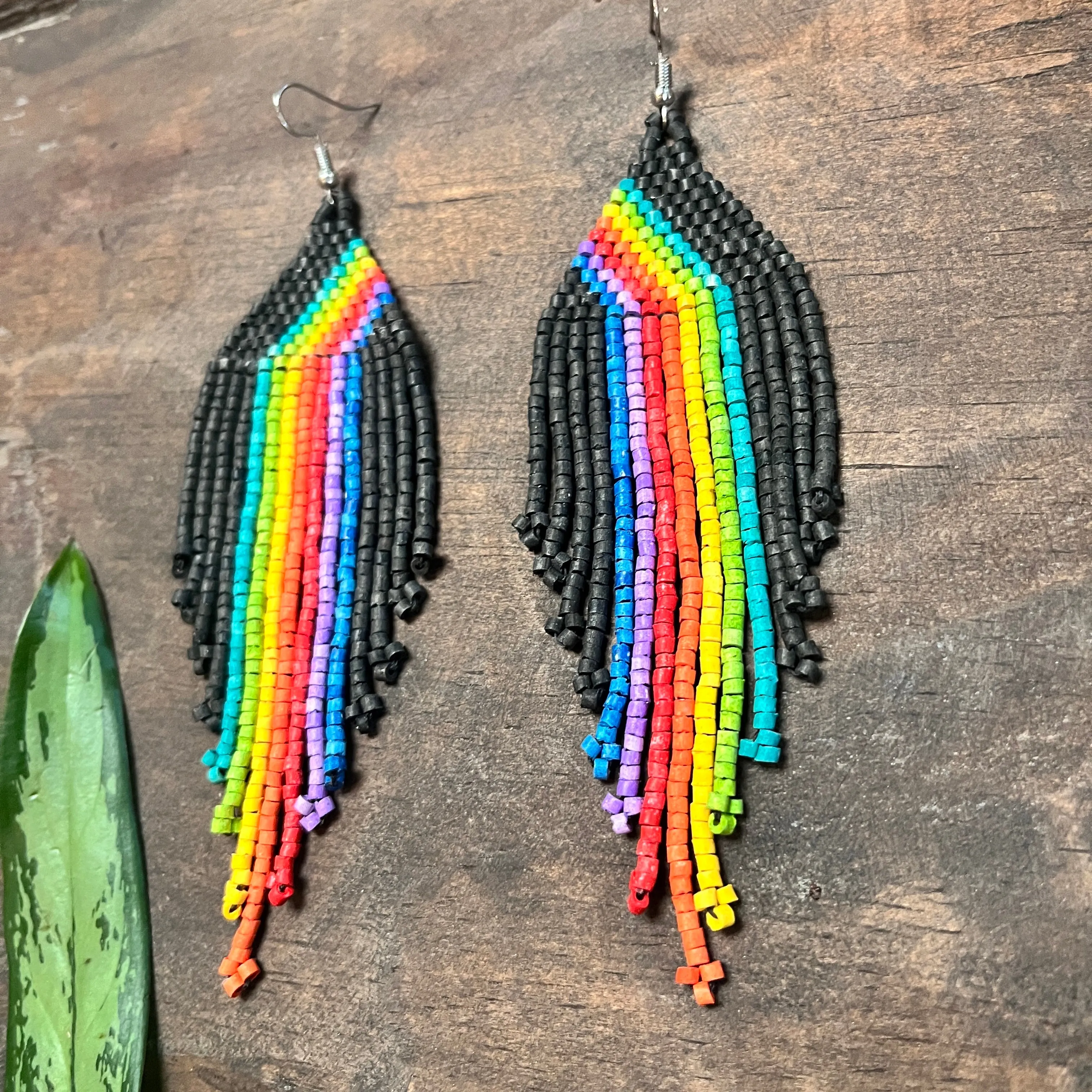 Rainbow Earrings in Symmetrical Design