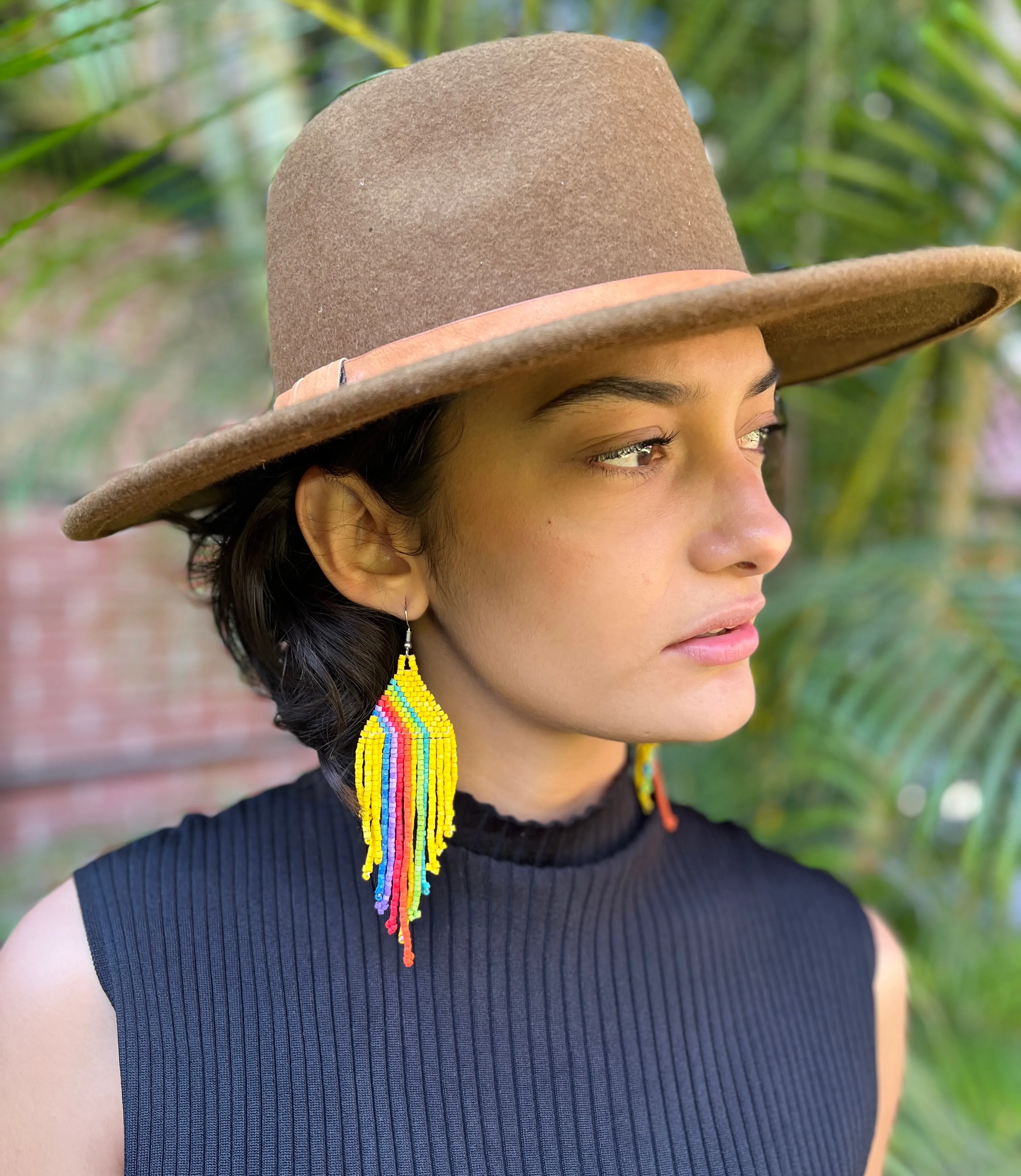 Rainbow Earrings in Symmetrical Design