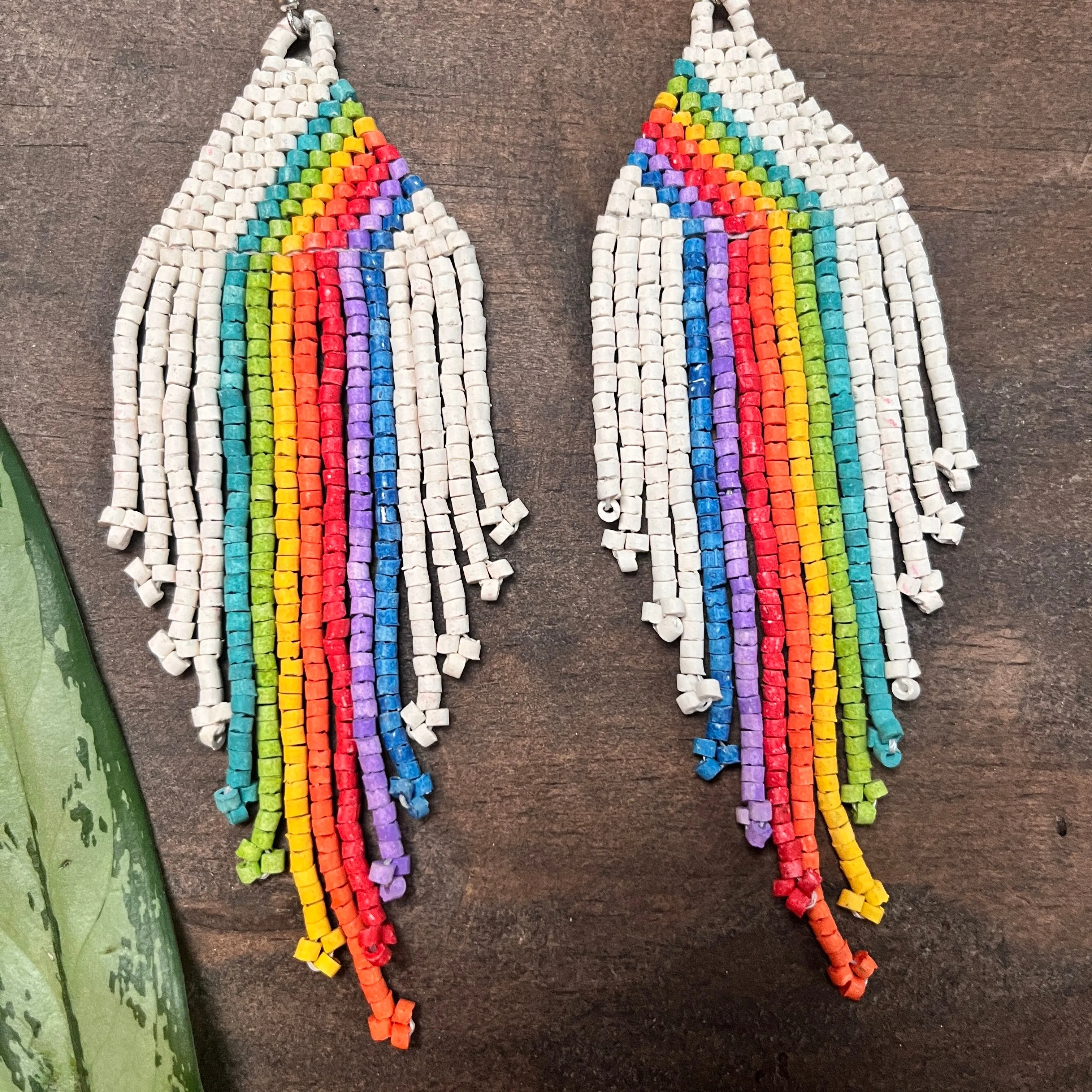 Rainbow Earrings in Symmetrical Design