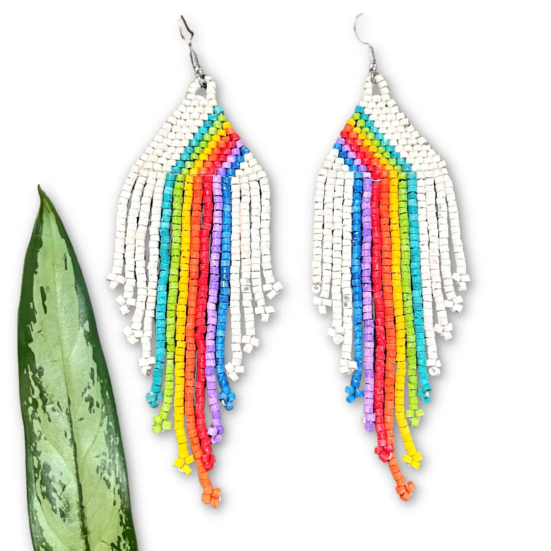 Rainbow Earrings in Symmetrical Design