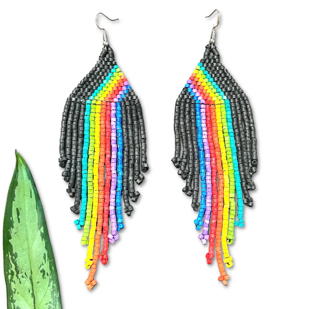 Rainbow Earrings in Symmetrical Design