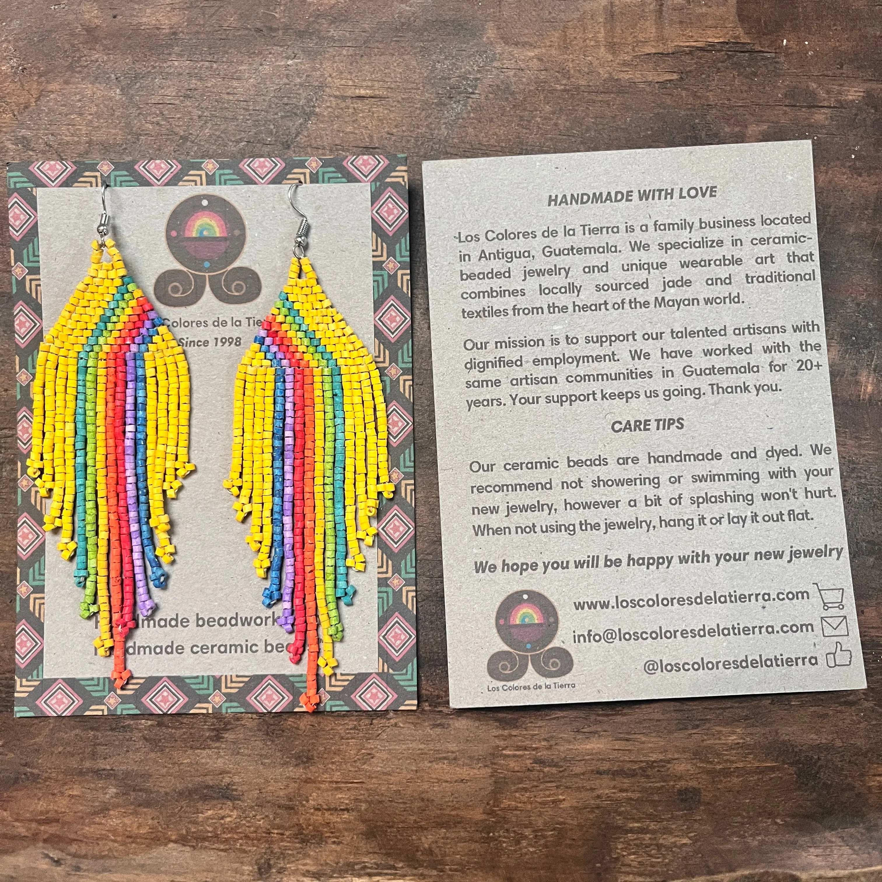 Rainbow Earrings in Symmetrical Design