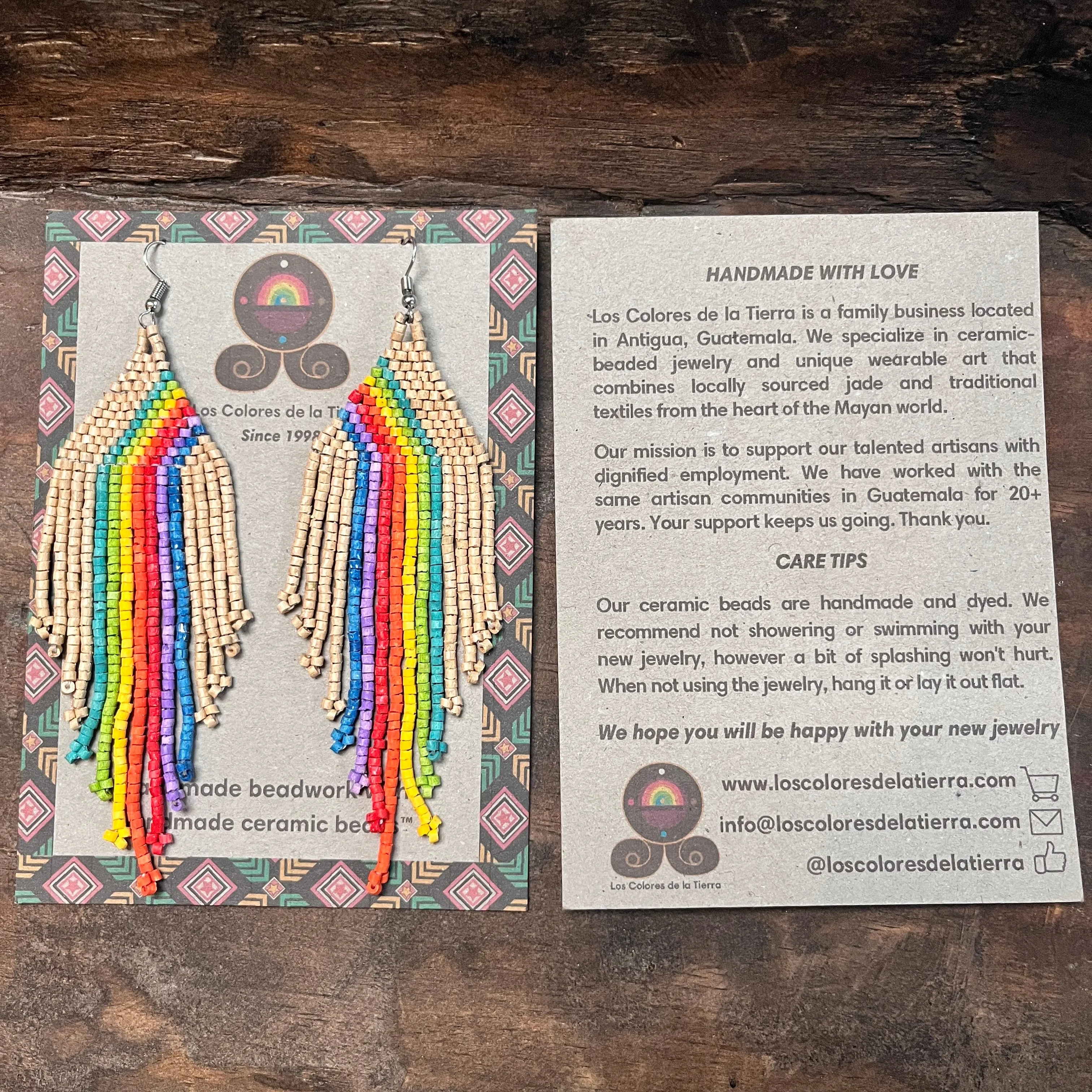 Rainbow Earrings in Symmetrical Design