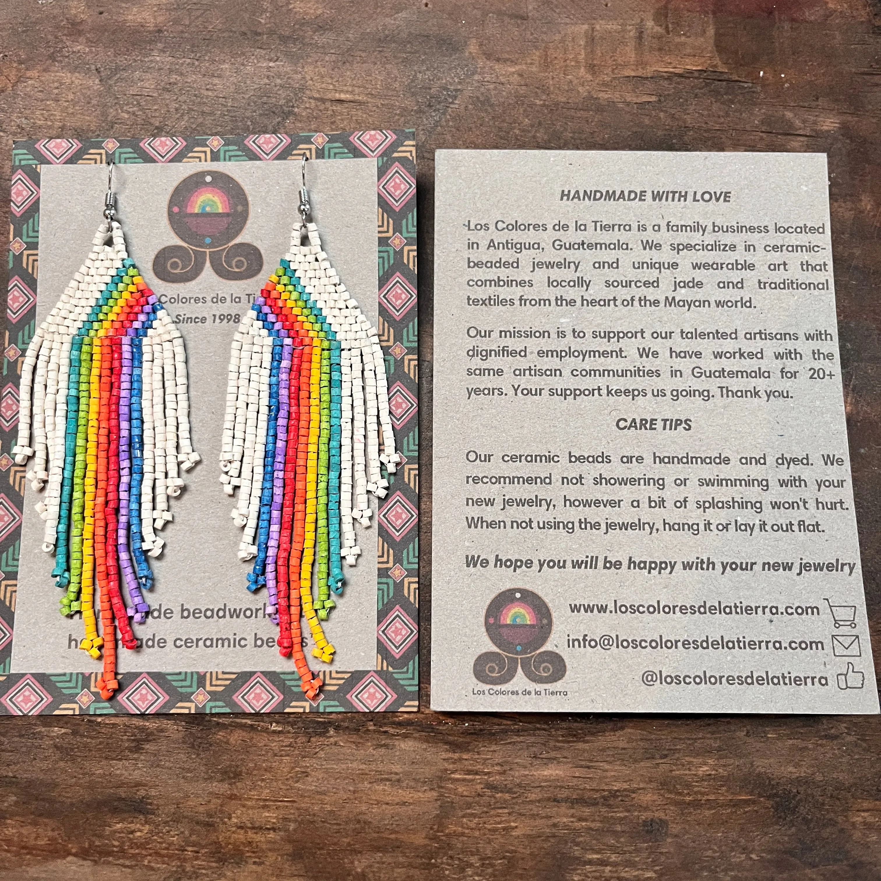 Rainbow Earrings in Symmetrical Design