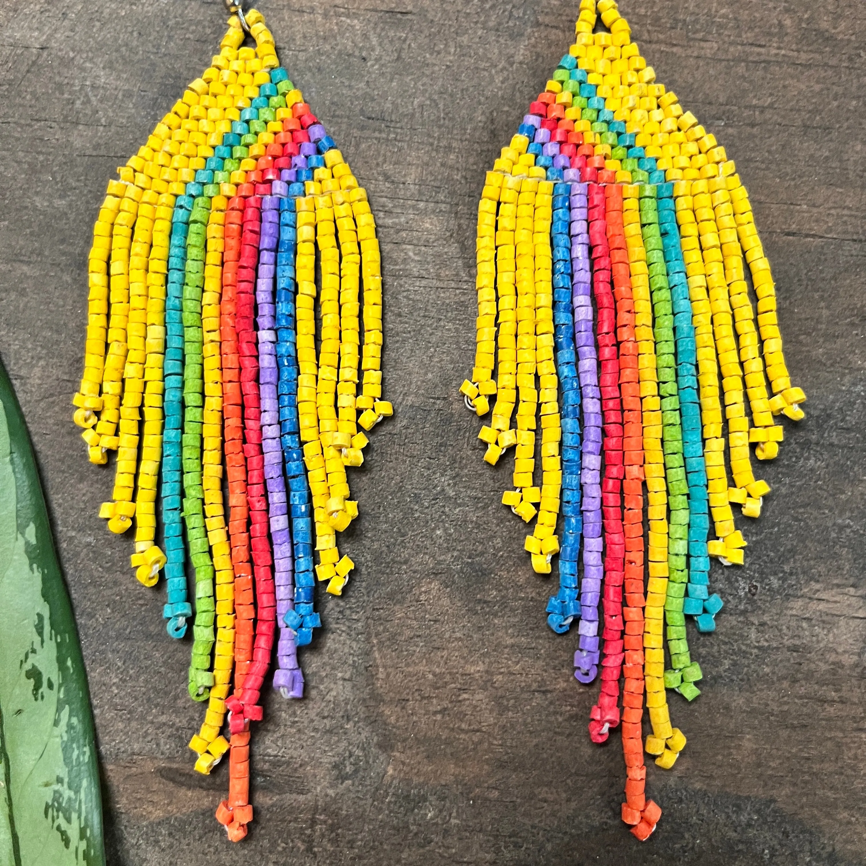 Rainbow Earrings in Symmetrical Design