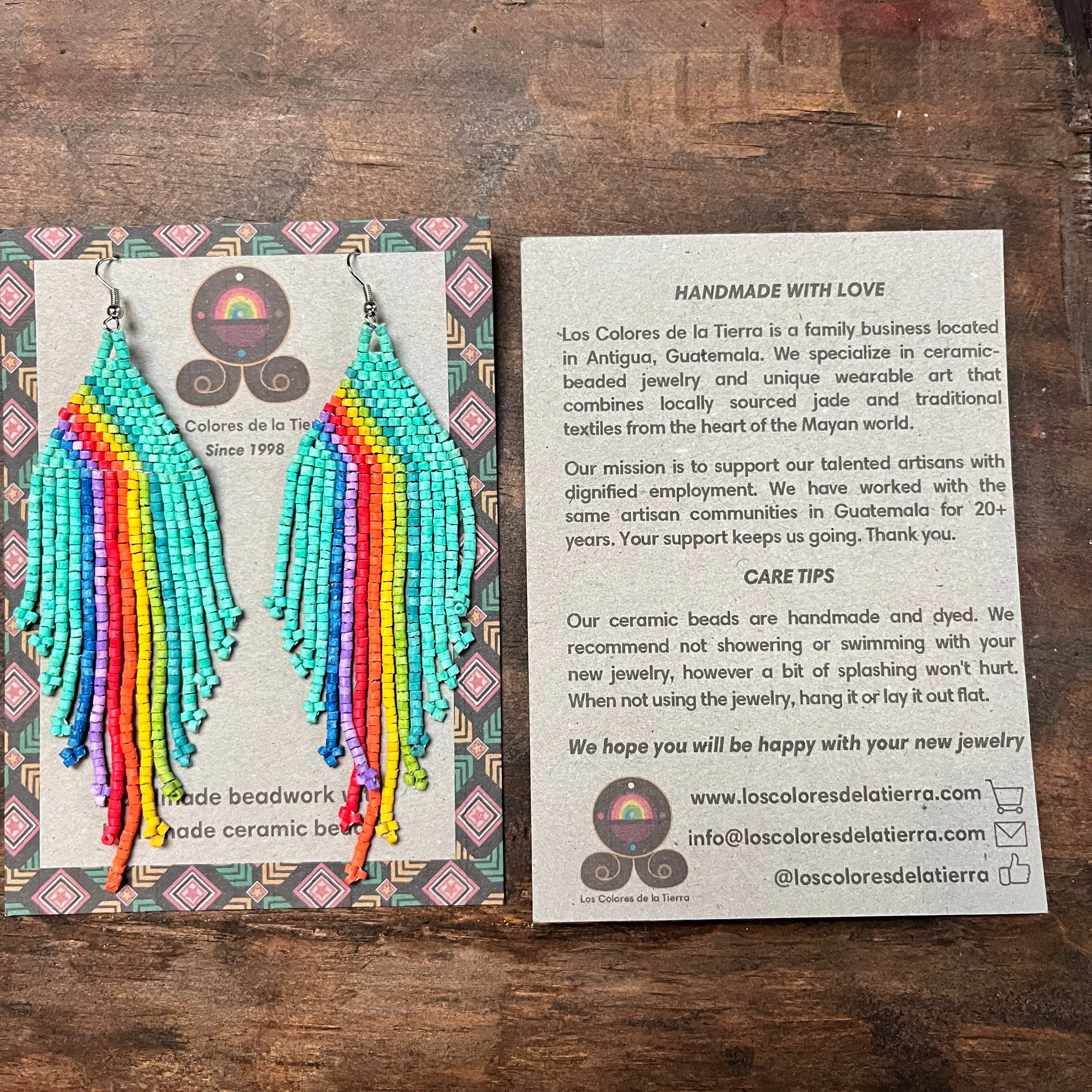 Rainbow Earrings in Symmetrical Design