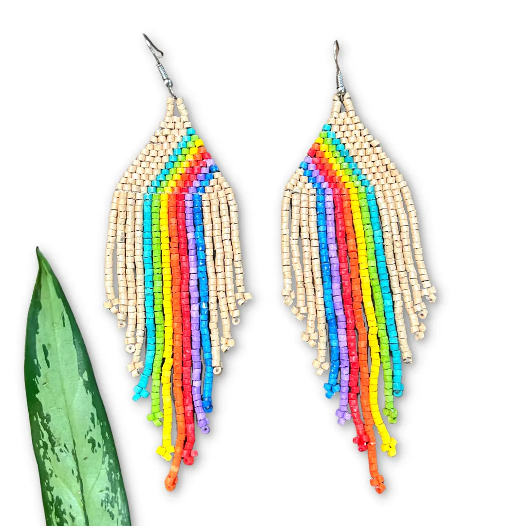 Rainbow Earrings in Symmetrical Design