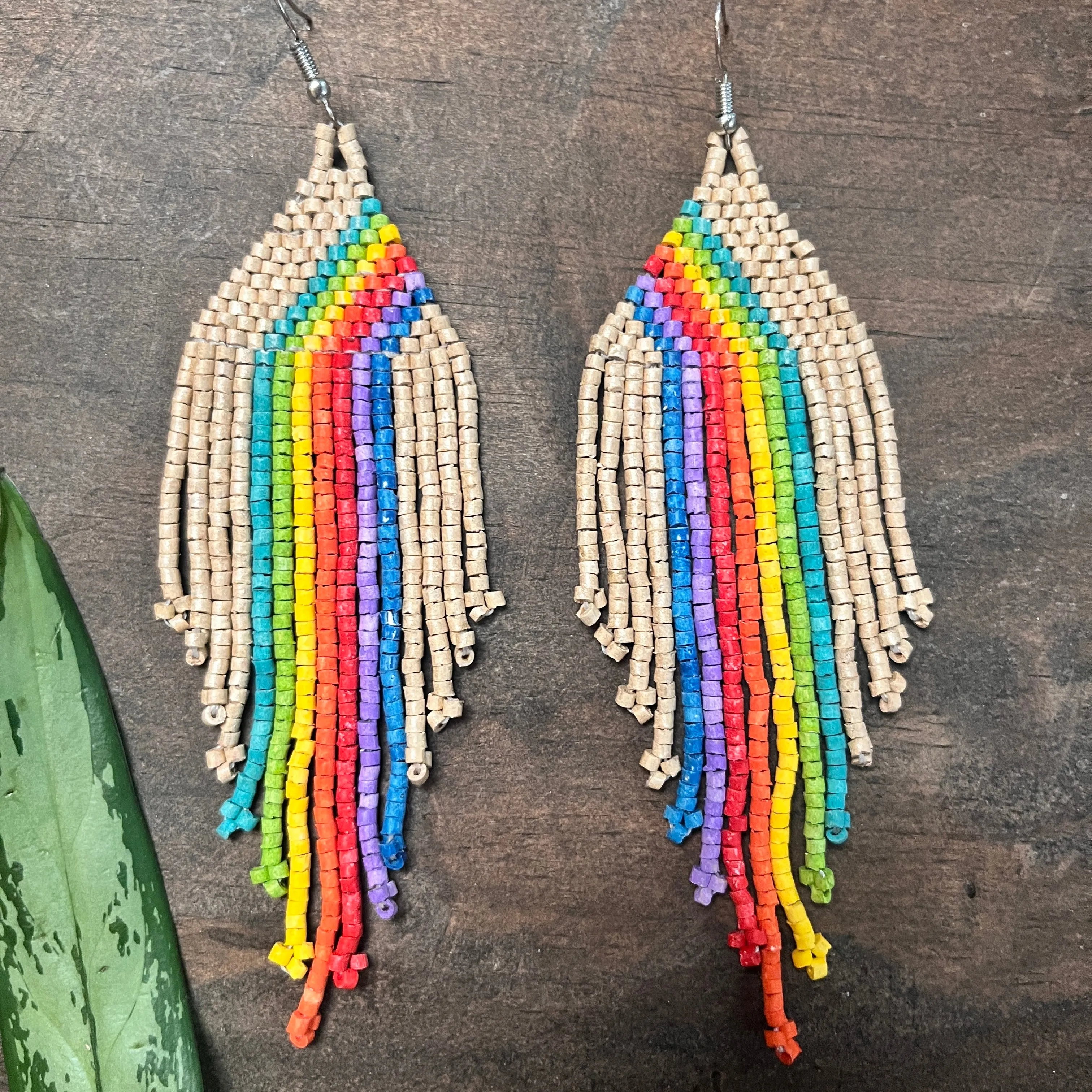 Rainbow Earrings in Symmetrical Design