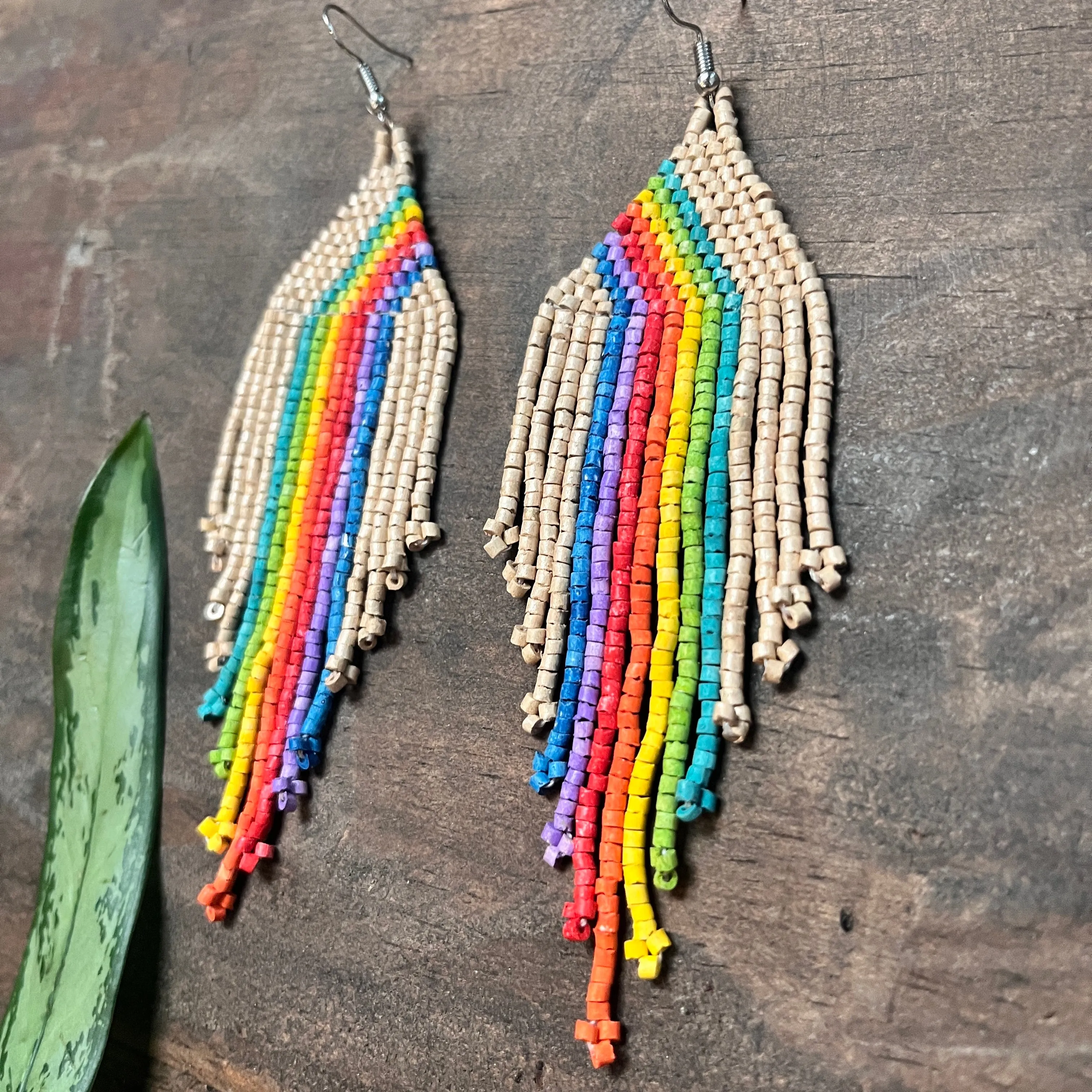 Rainbow Earrings in Symmetrical Design
