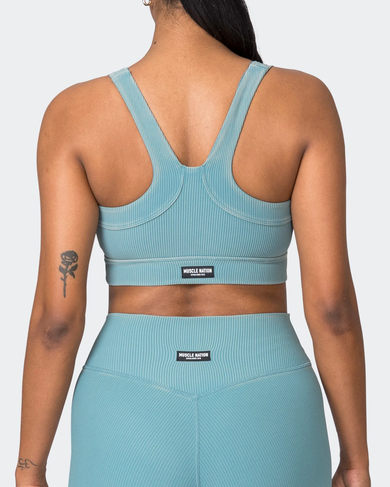 Rebound Vintage Rib Bra - Washed Harbour