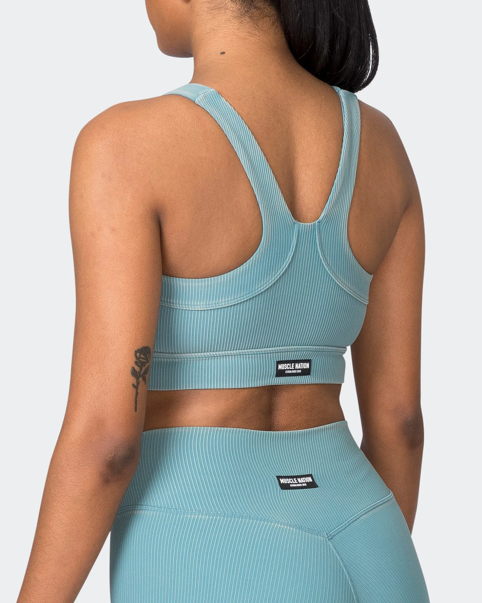 Rebound Vintage Rib Bra - Washed Harbour