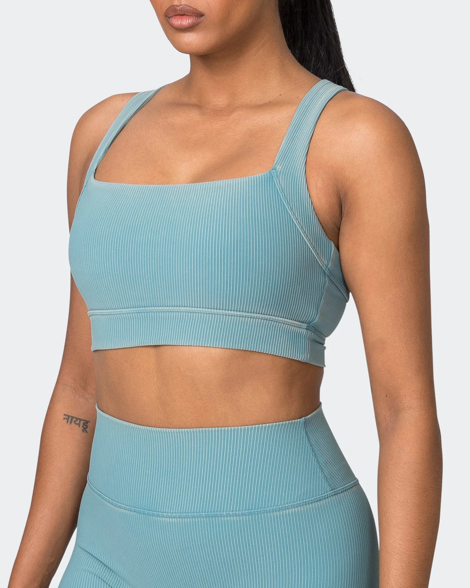 Rebound Vintage Rib Bra - Washed Harbour