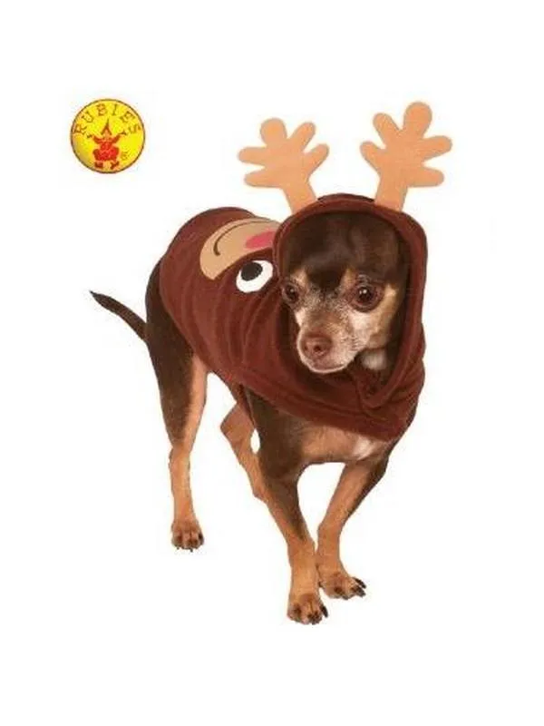 Reindeer Hoodie Pet Costume Size L
