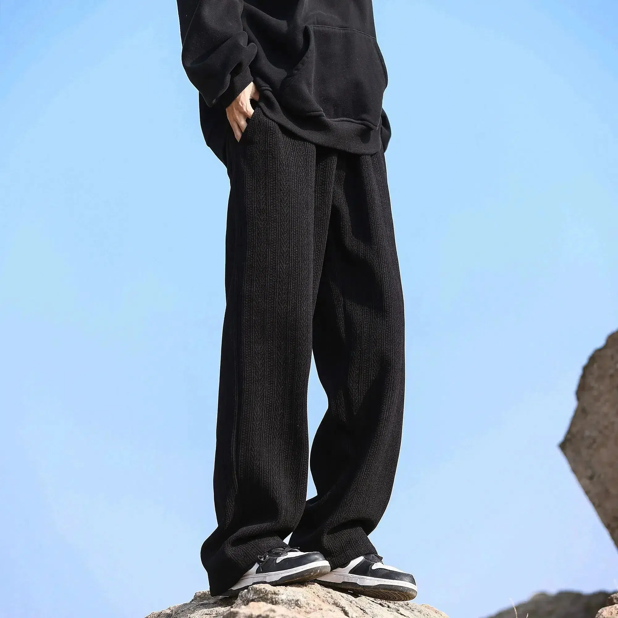 Retro Wheat Pattern Sports Pants