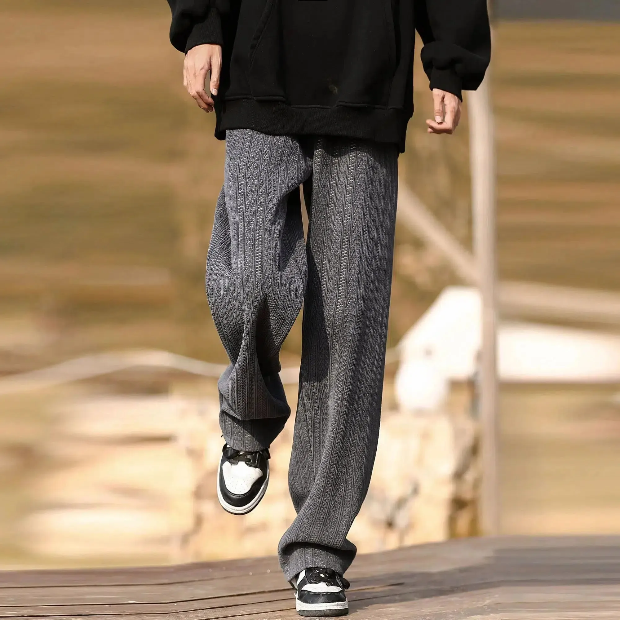 Retro Wheat Pattern Sports Pants