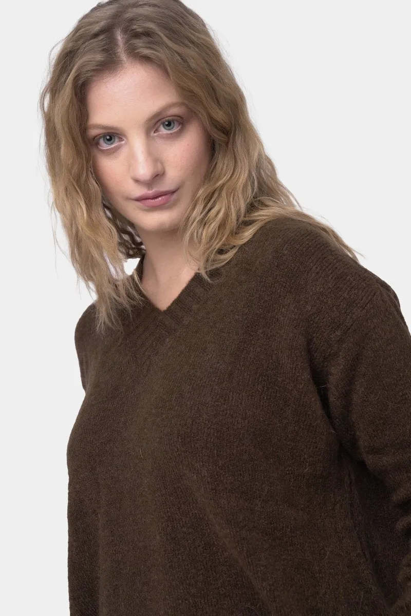 Ribbed V Neck Sweater