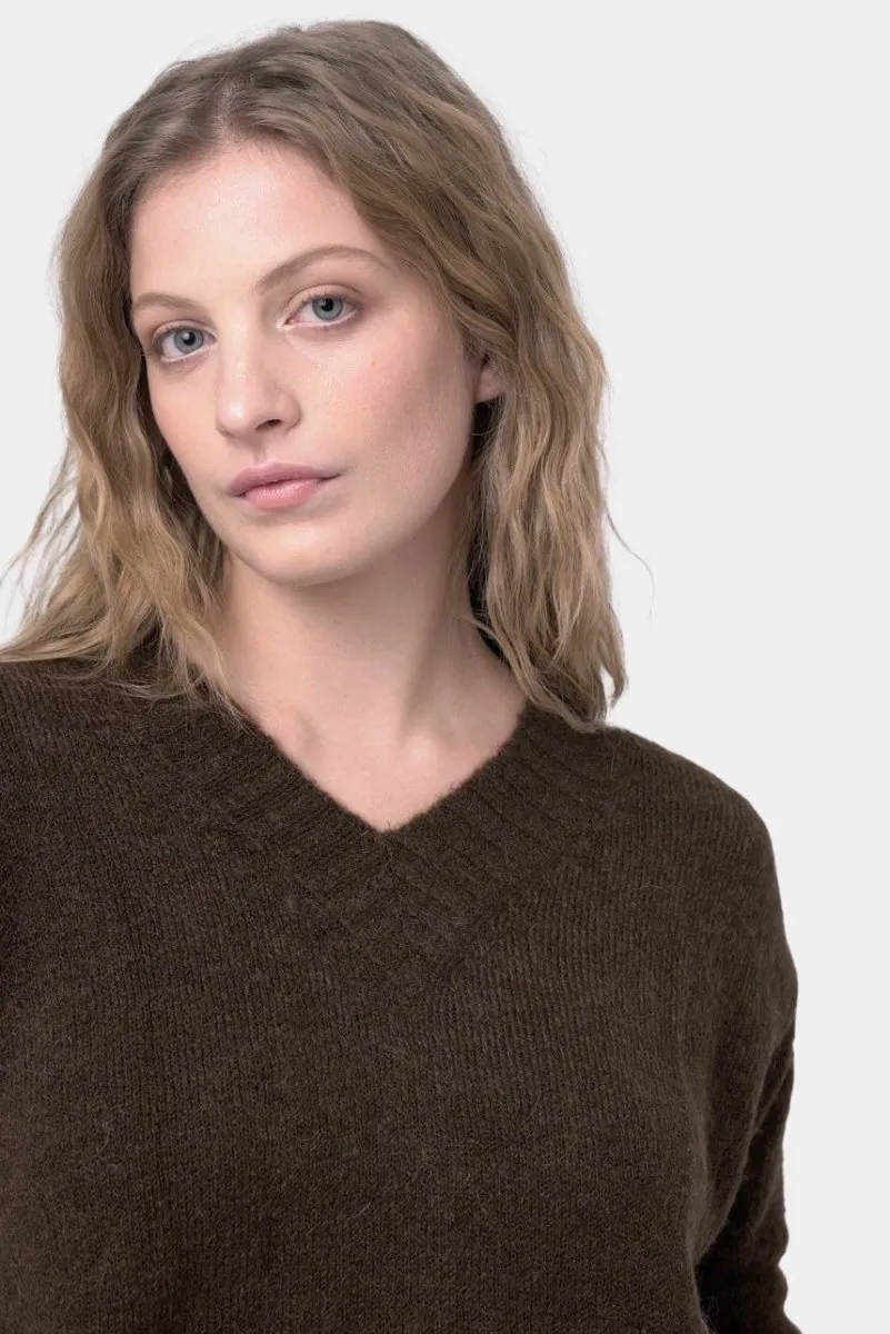 Ribbed V Neck Sweater