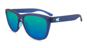 Rubberized Navy / Mint Premiums Fast Lanes Sport Sunglasses