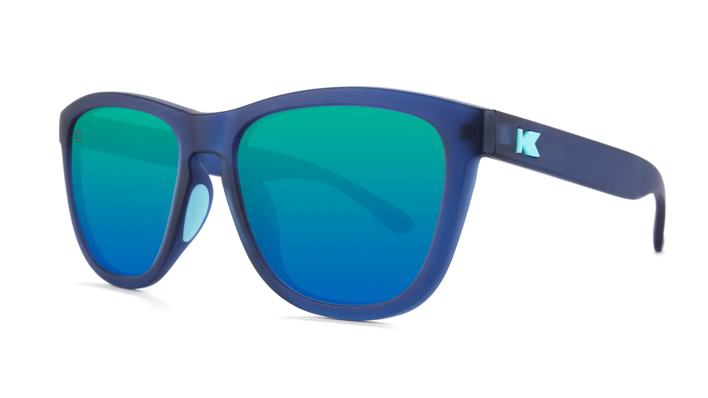 Rubberized Navy / Mint Premiums Fast Lanes Sport Sunglasses