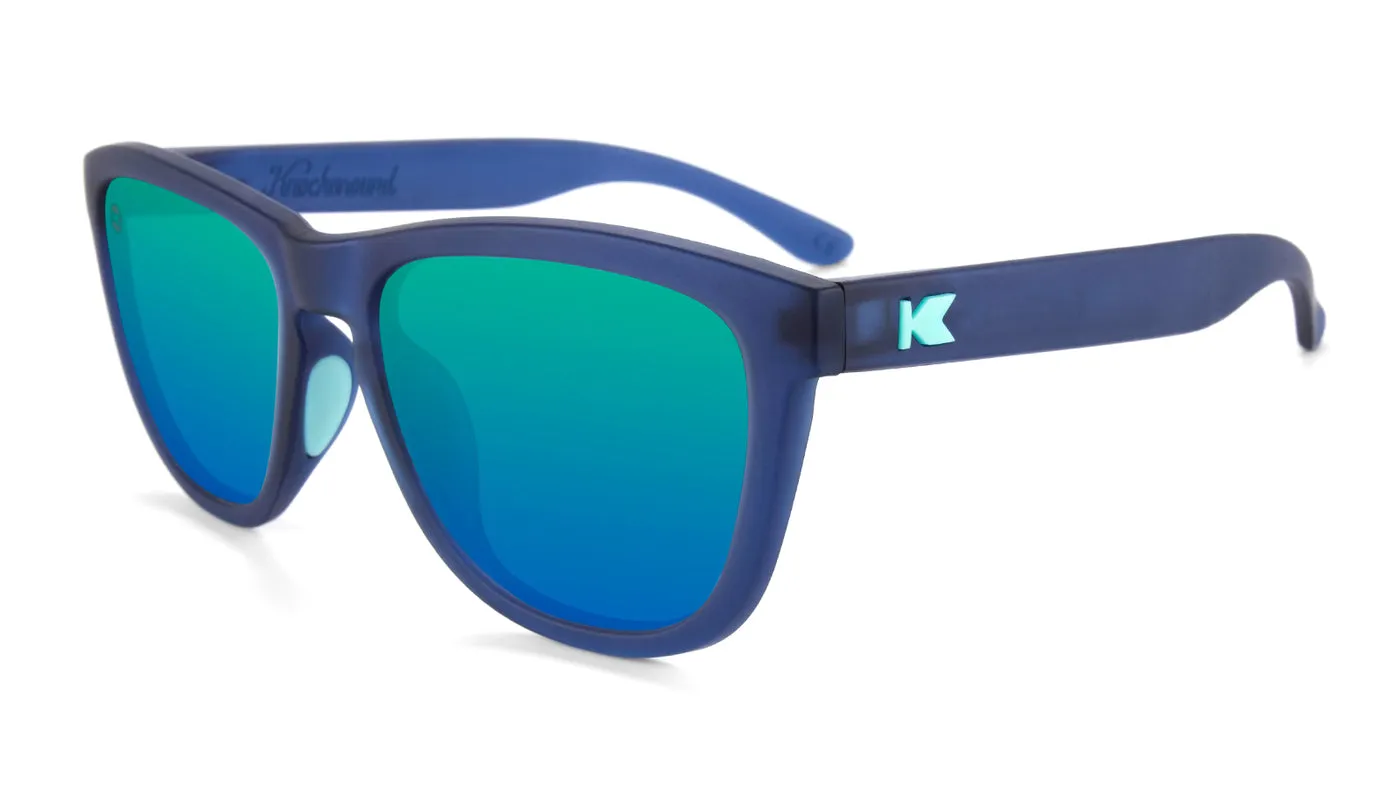 Rubberized Navy / Mint Premiums Fast Lanes Sport Sunglasses