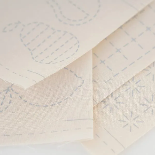 Sashiko Coaster Kit - Hedgehog and Bird