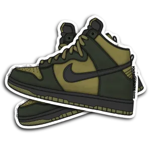 SB Dunk High "Hulk" Sneaker Sticker