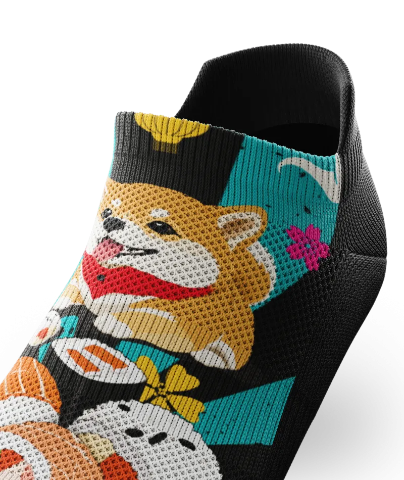 Shiba Roll Ankle Socks
