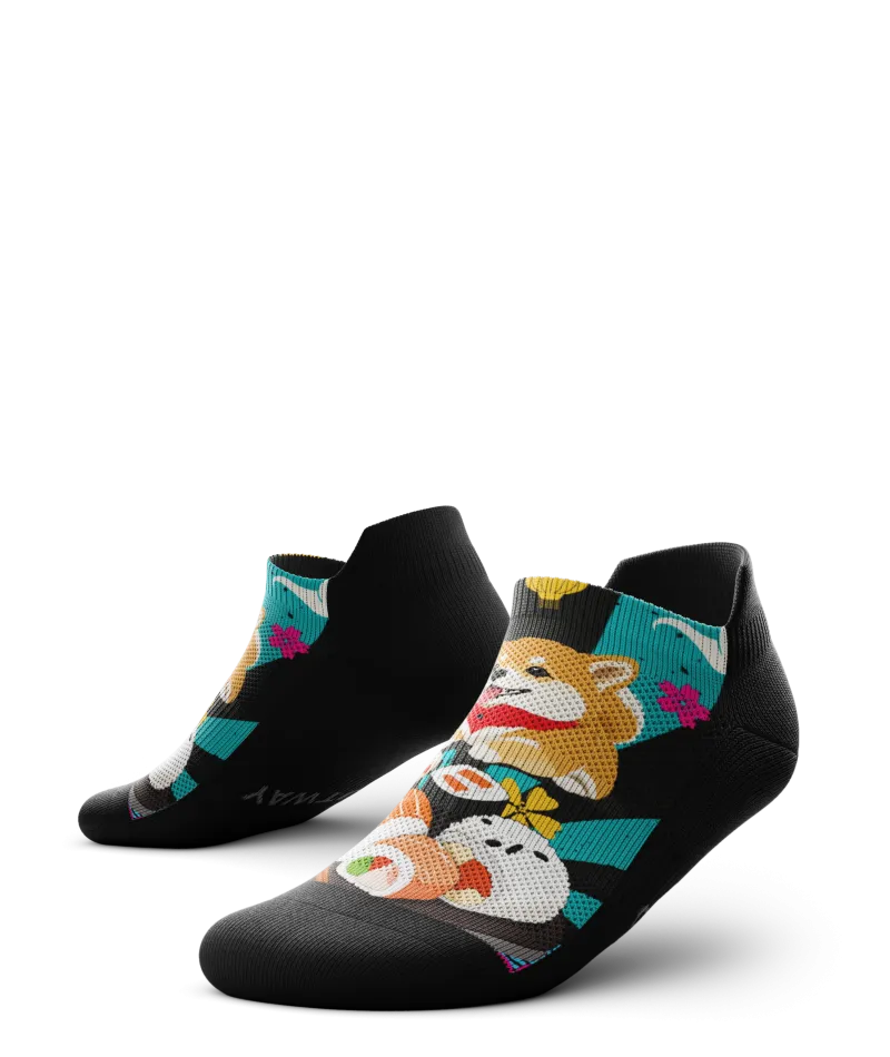 Shiba Roll Ankle Socks